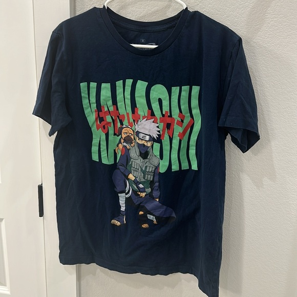 EUC Naruto Kakashi Graphic Screen Tee Short Sleeve T- Shirt Size M Medium - Picture 7 of 8
